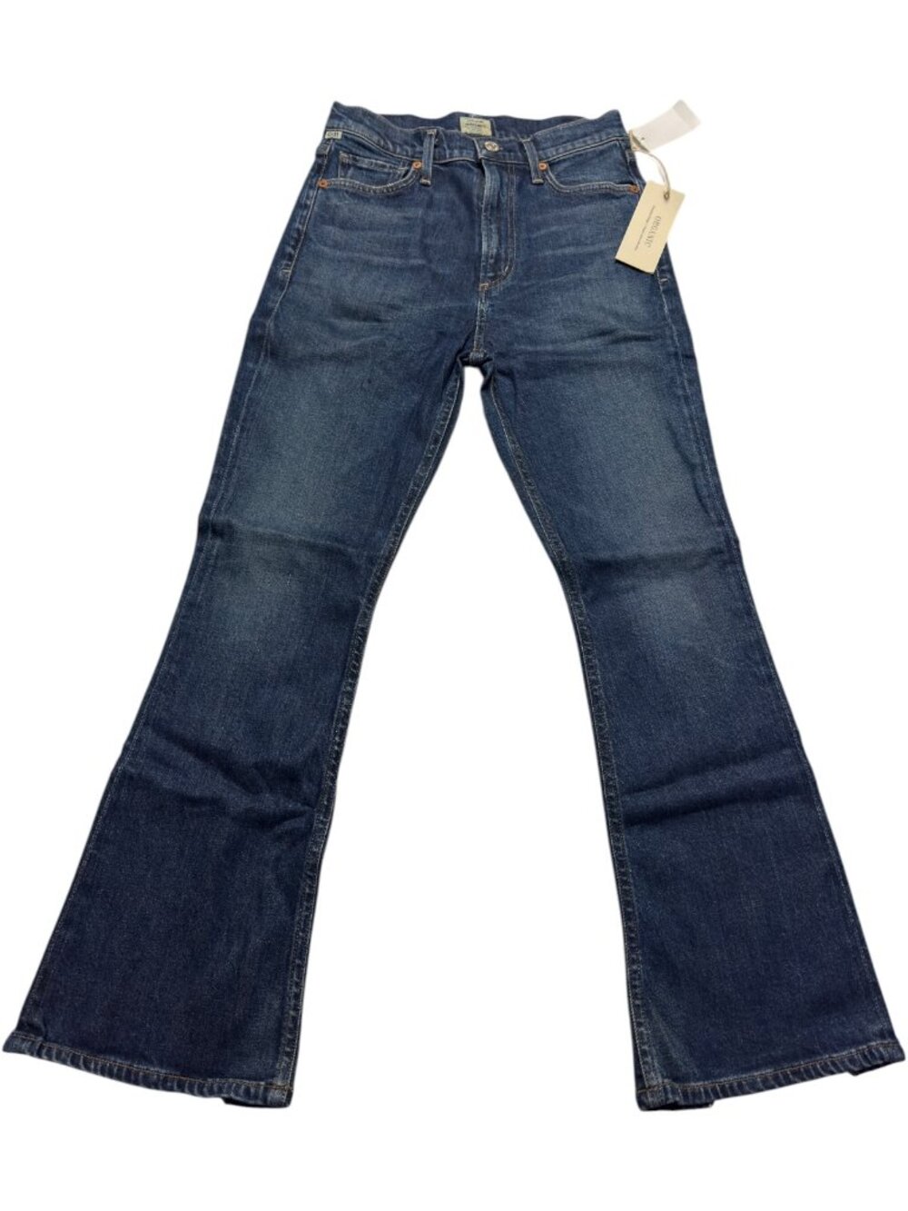 Citizens of Humanity Demy Cropped Flare Jeans Gleams Dark Vintage Size 24 NWT